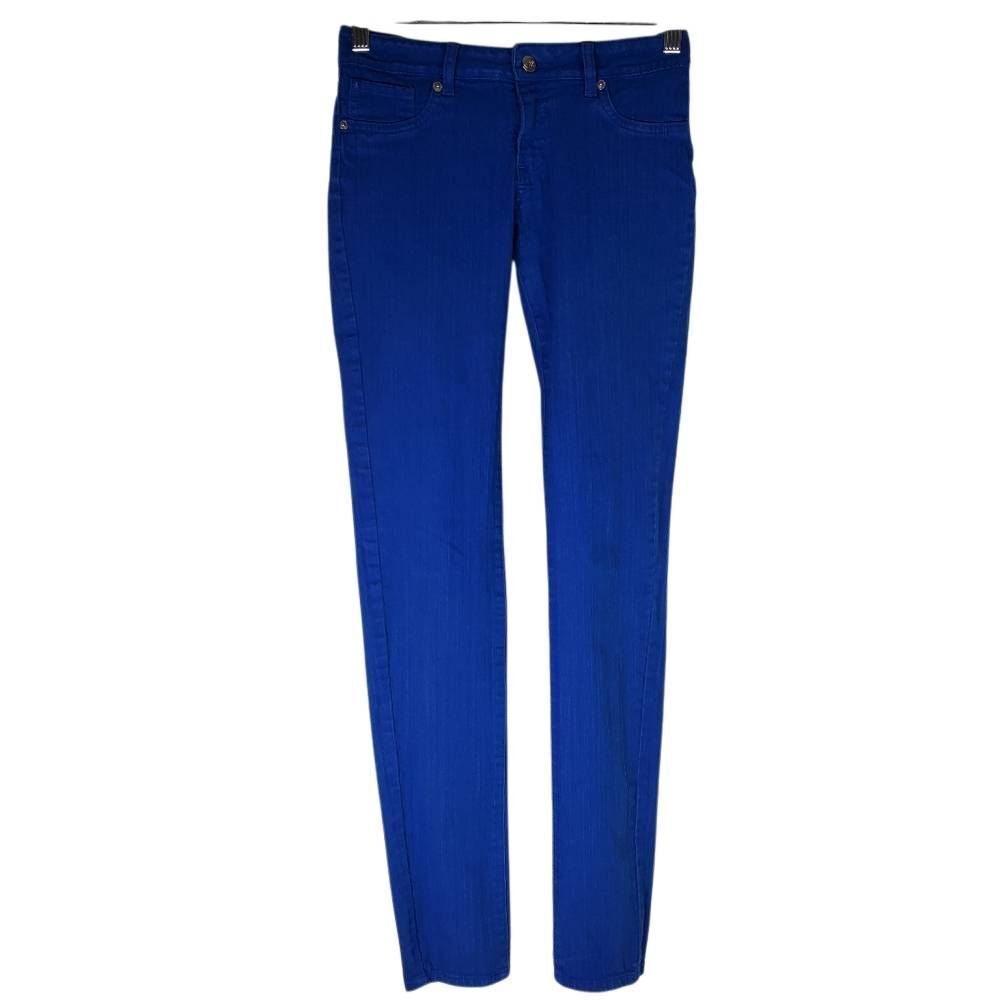 Jw Maxx Color Zip Fly Low Rise‎ Stretch Skinny Jeans Blue Medium
